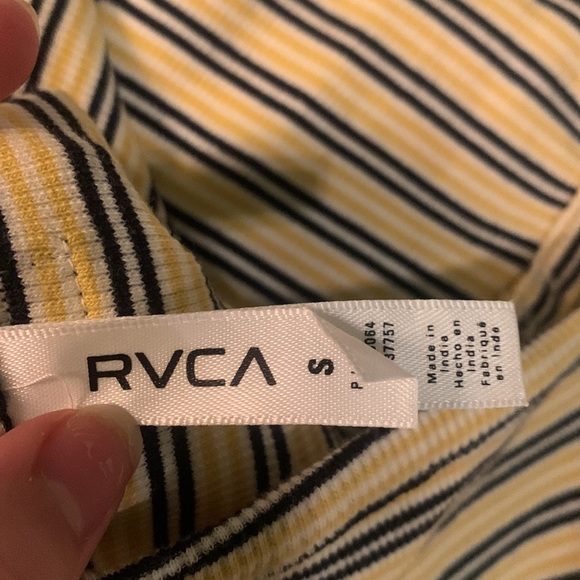 small yellow navy and white striped halter top - Picture 4 of 4